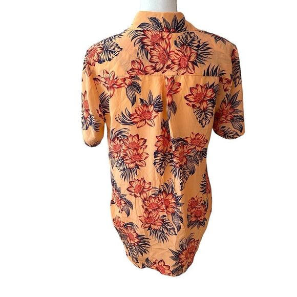 Floral Essential Silk Blouse Top Size Small Oversized - Picture 8 of 9